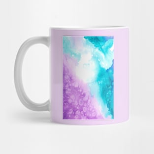 Watercolor galaxy in turquoise and purple Mug